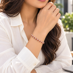 Sacred Small Rudraksha & Beige Woven Thread Bracelet