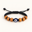 Handcrafted Protective Evil Eye & Wooden Bead Black Thread Bracelet