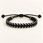 Tulsi Classic Black & White Handcrafted Cord Bracelet