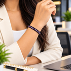 Tulsi Midnight Black & Lavender Woven Thread Bracelet