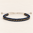 Tulsi Midnight Blue & Gold Woven Thread Bracelet