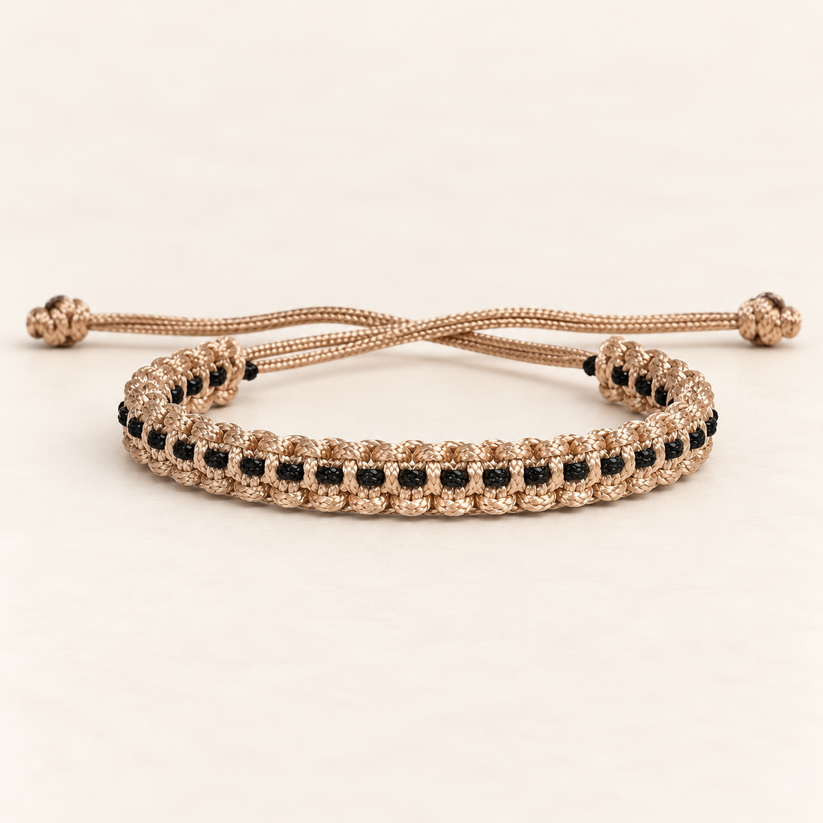 Earthy Dual-Tone Soft Cord Bracelet