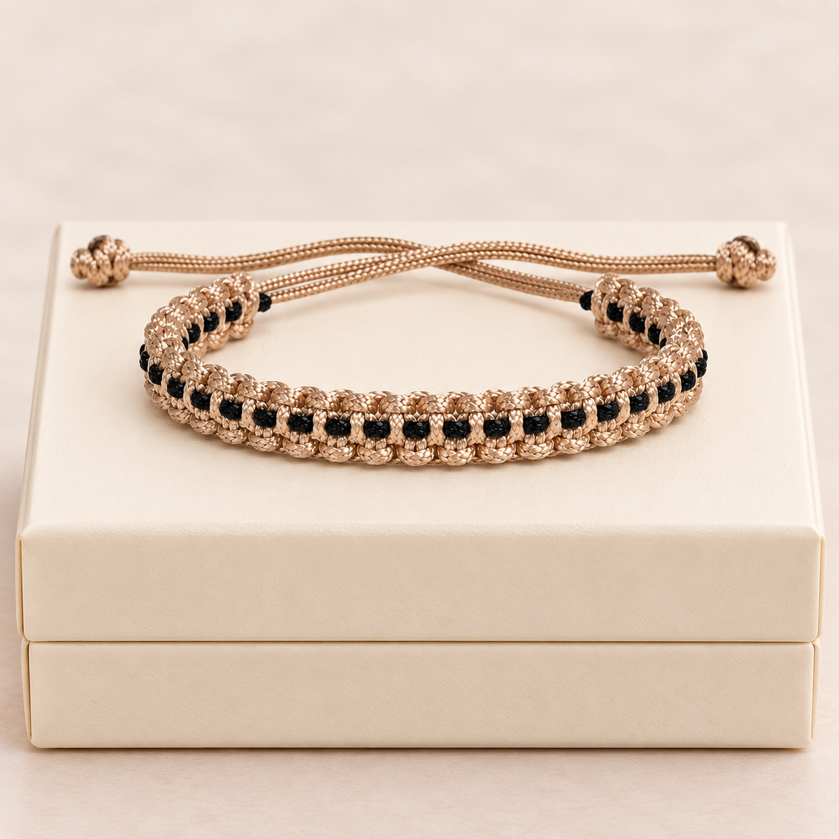 Earthy Dual-Tone Soft Cord Bracelet