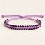 Chic Lavender & Black Everyday Braided Bracelet
