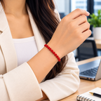 Classic Red & White Everyday Soft Thread Bracelet