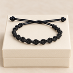 Classic Black Knotted Cord Everyday Bracelet