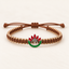 Divine Harmony Silver Lotus & OM Thread Bracelet
