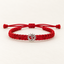 Sacred Om Motif Braided Pure Silver Bracelet