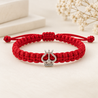 Spiritual Lord Shiva Pure Silver Trishul Thred Bracelet
