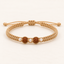 Divine Rudraksha & Silver Balls And Gold Thread Bracelet