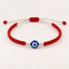 Pure Silver Evil Eye Braided Thread Bracelet