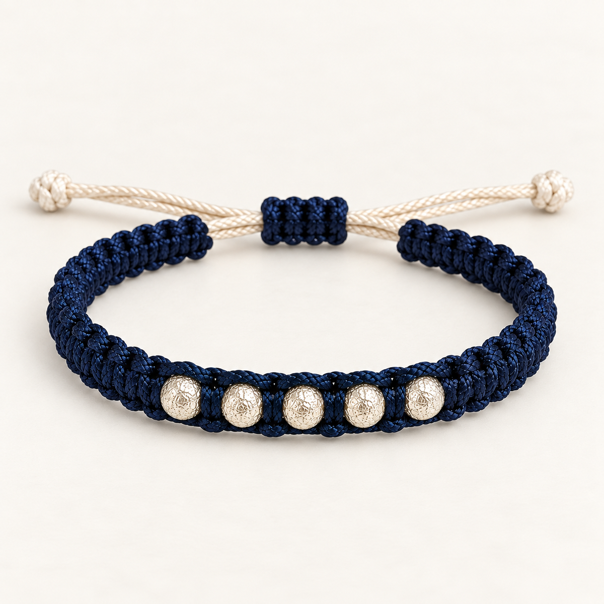 Tulsi Handcrafted Thread Bracelet with Pure Silver Balls