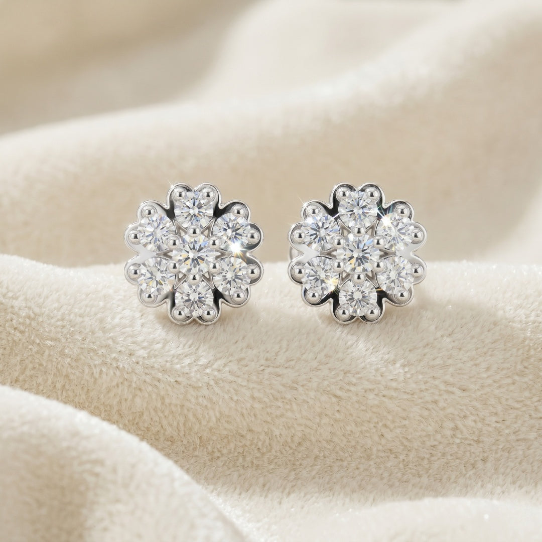 Snowflake Radiance Cluster Studs Main image