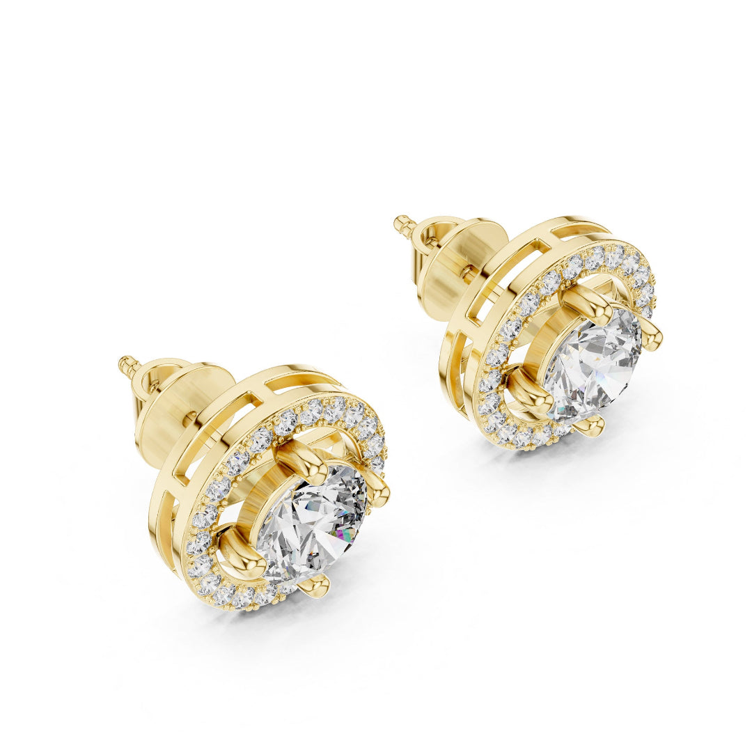 Round Glory Halo Studs