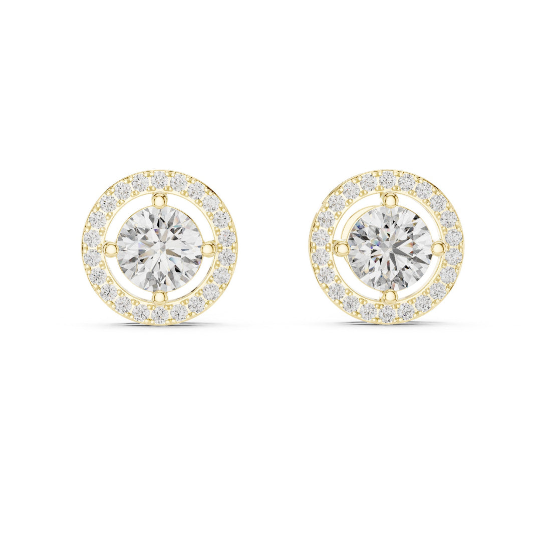 Round Glory Halo Studs