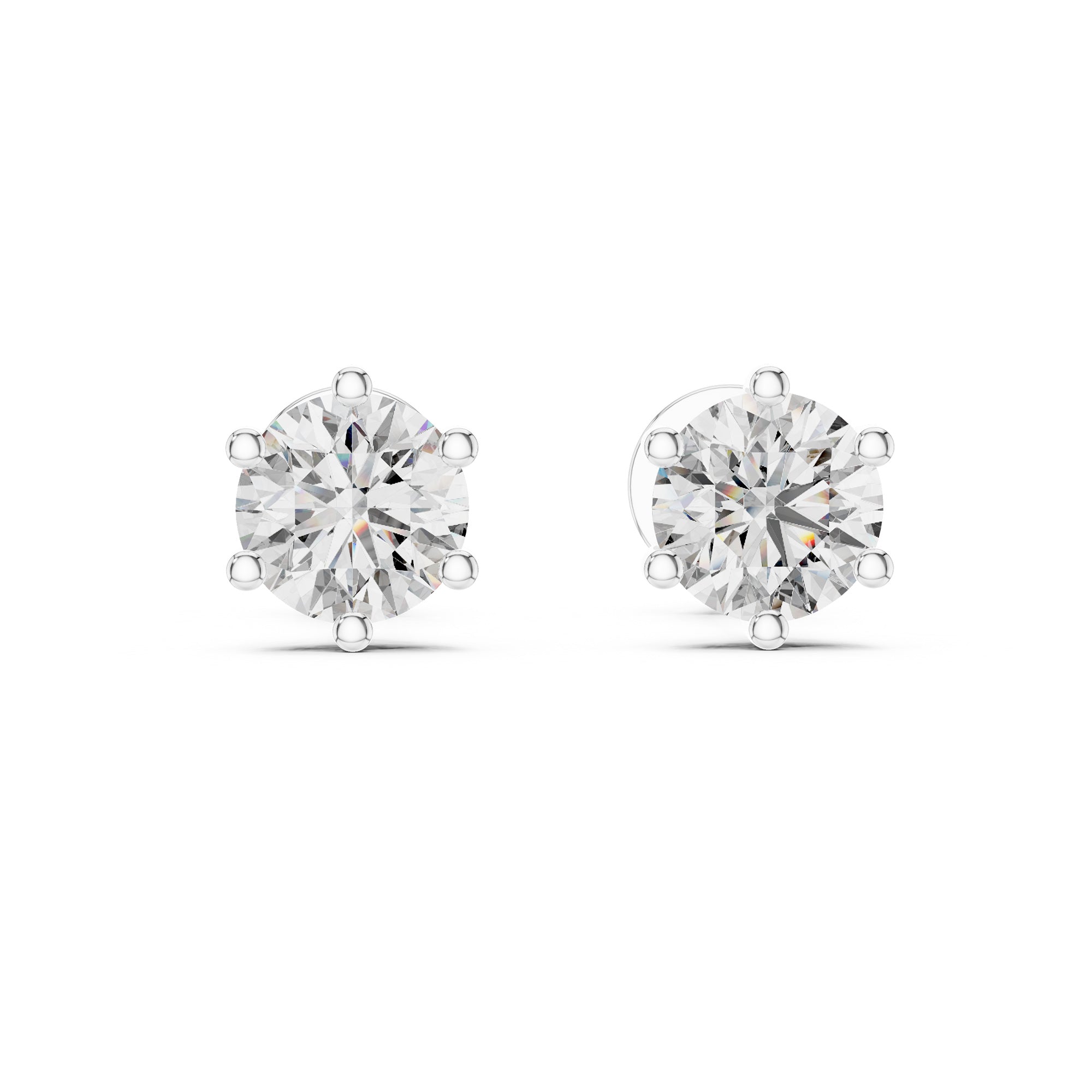 Solitaire Round Star Stud