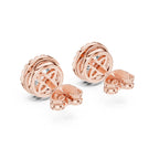 Solitaire Royale Halo Stud Earrings