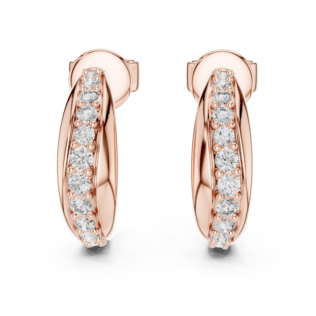 Curve Crazy Diamond Hoops