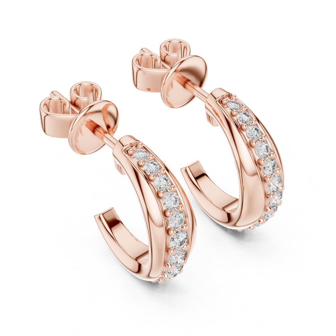Curve Crazy Diamond Hoops