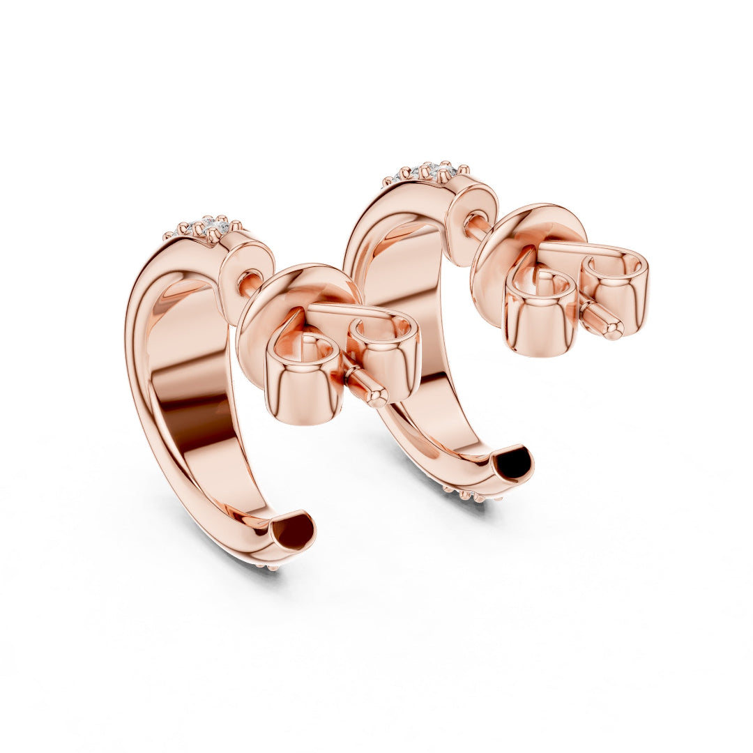 Curve Crazy Diamond Hoops