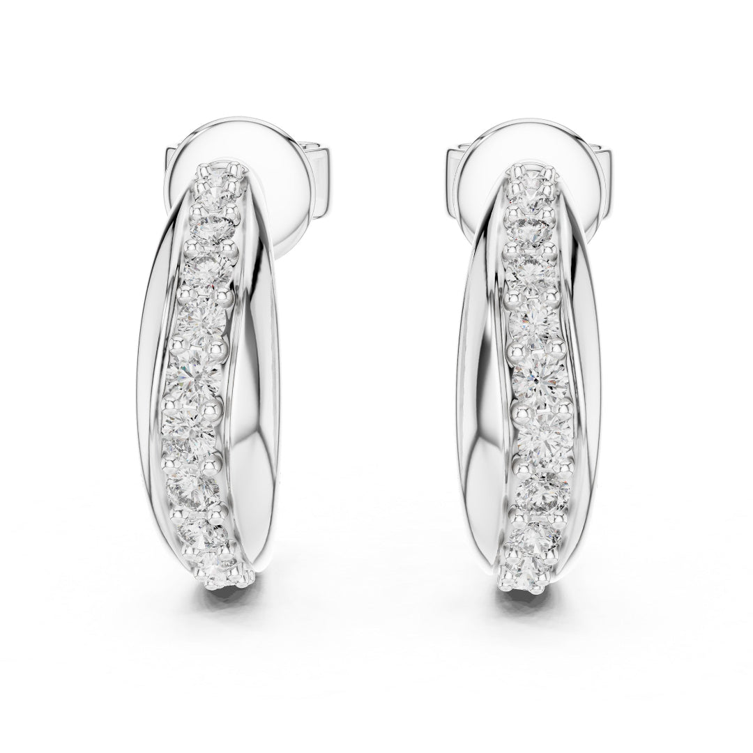 Curve Crazy Diamond Hoops