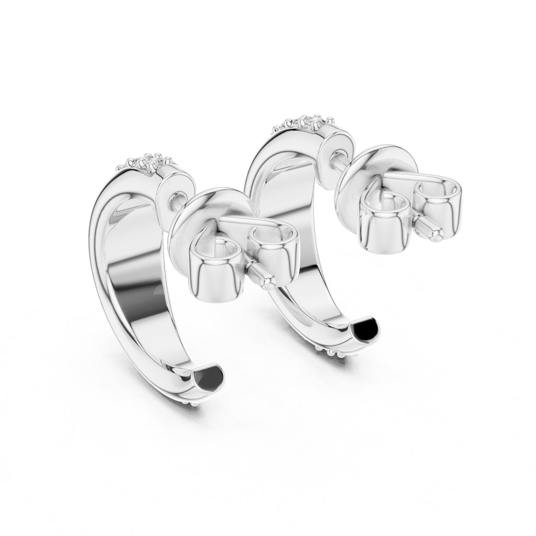 Curve Crazy Diamond Hoops