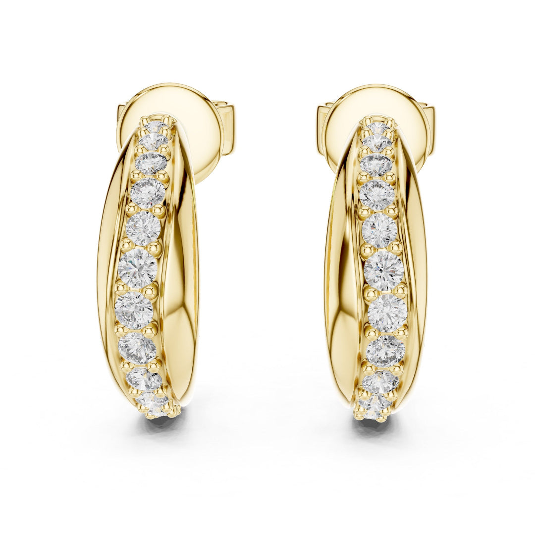 Curve Crazy Diamond Hoops