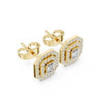 Regalia Emerald Halo Stud Earrings