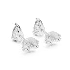 Pear Solitaire Stud Earrings