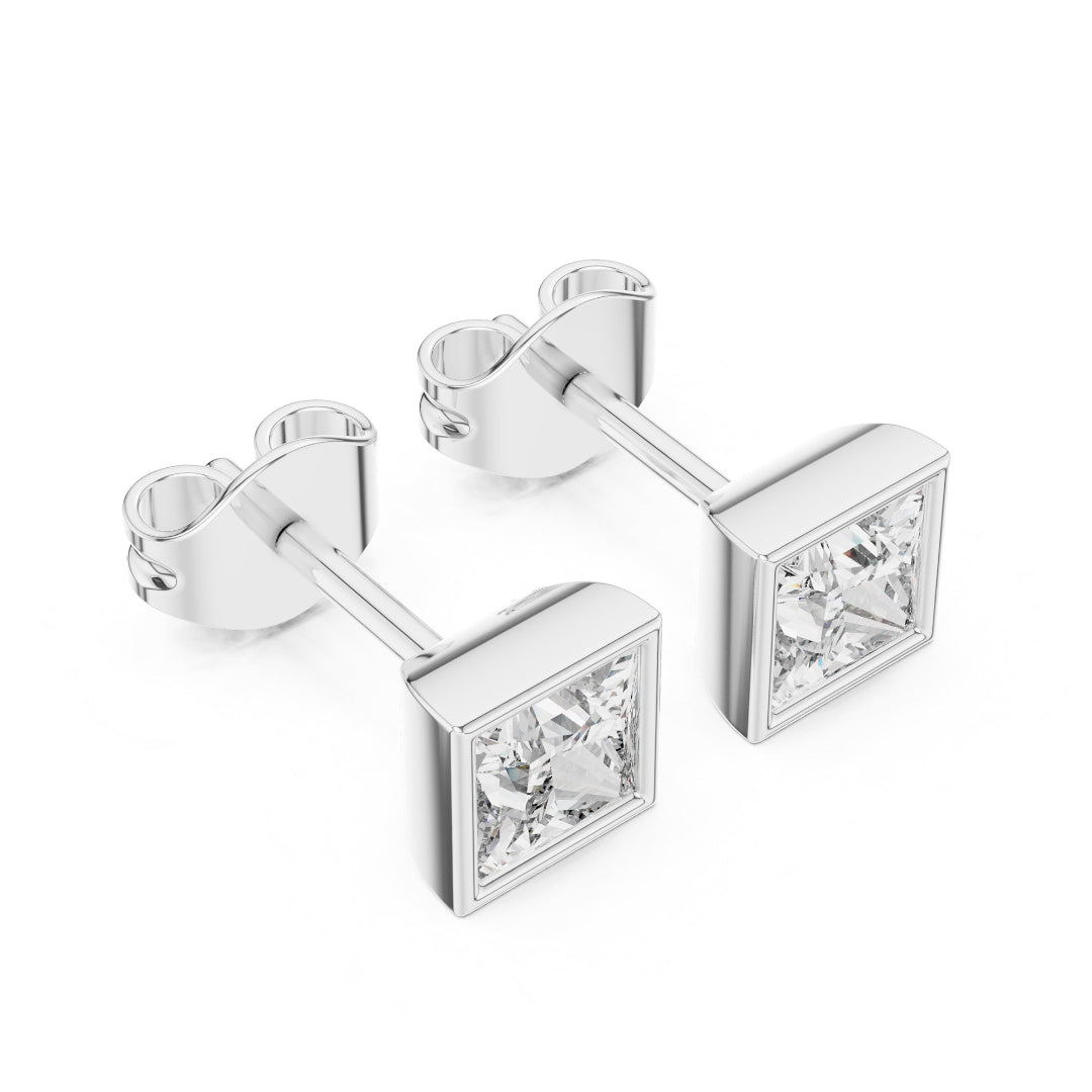 Solitaire Sqwer Bazel Princess Studs