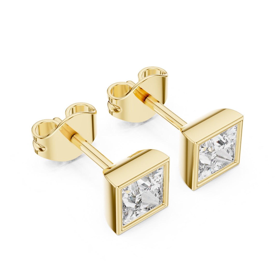 Solitaire Sqwer Bazel Princess Studs