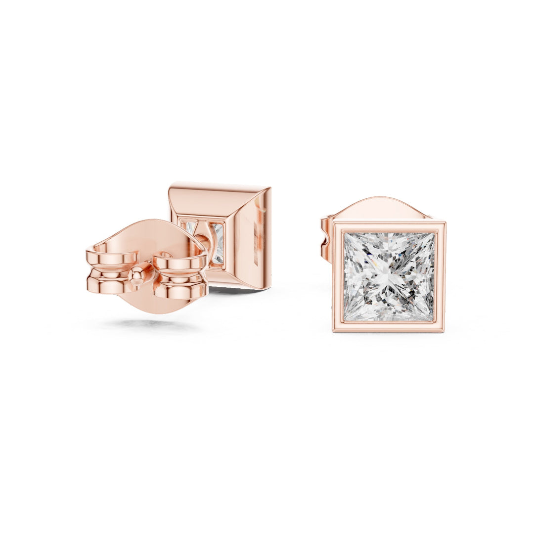 Solitaire Sqwer Bazel Princess Studs
