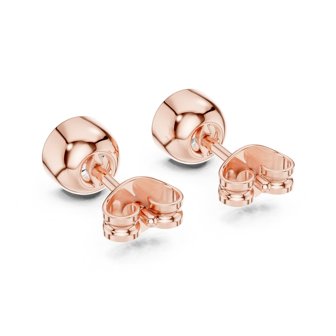 Solitaire Round Bazel Studs