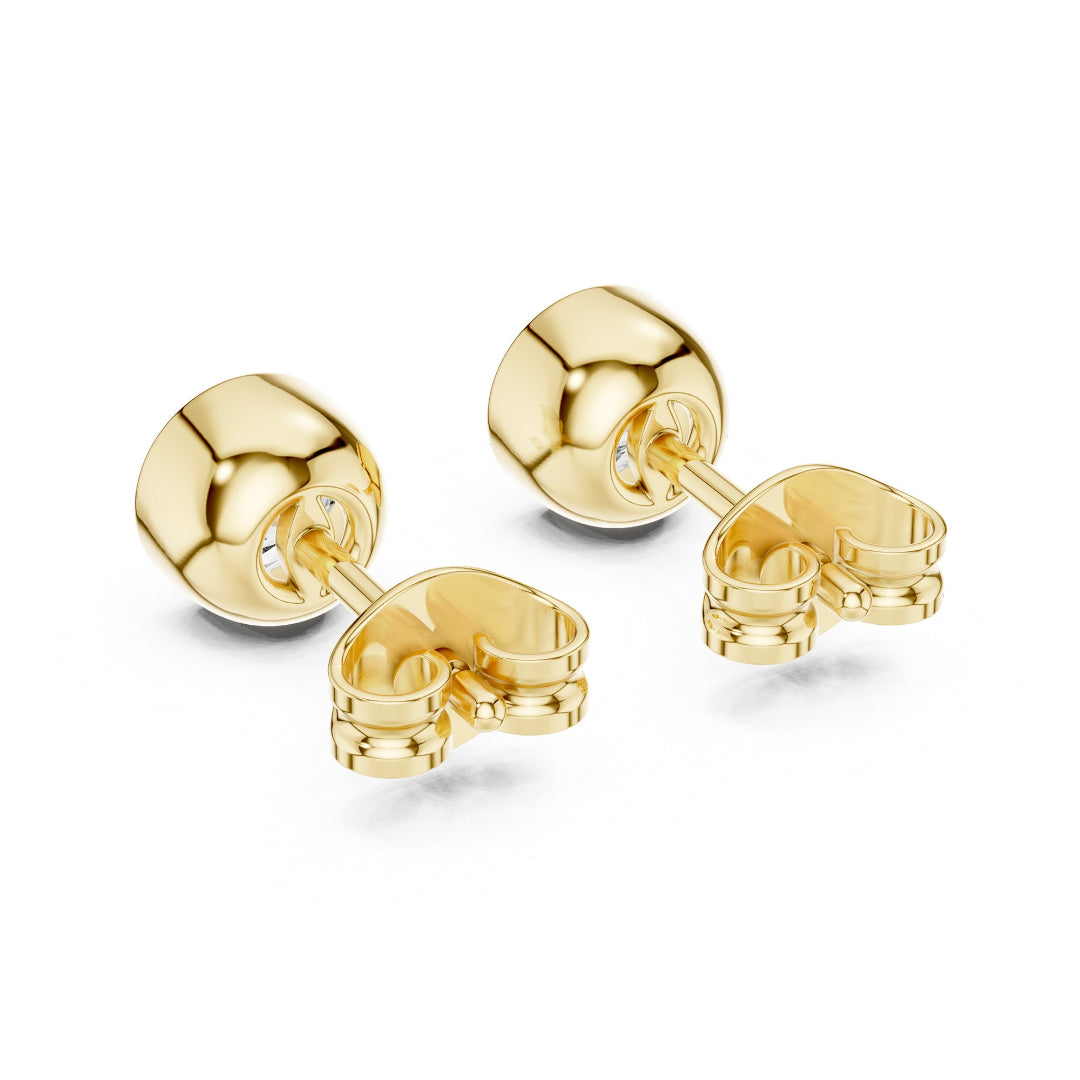 Solitaire Round Bazel Studs