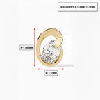 Ovel Loop Diamond Studs