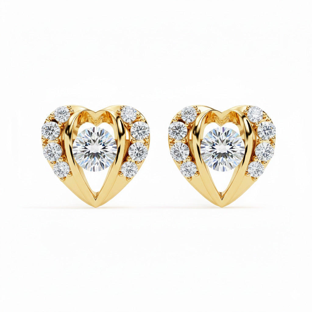 "Eternal Pulse" Heart Studs