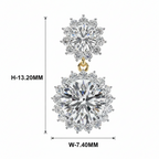 Imperial Bloom Halo Lab-Grown Diamond Earrings