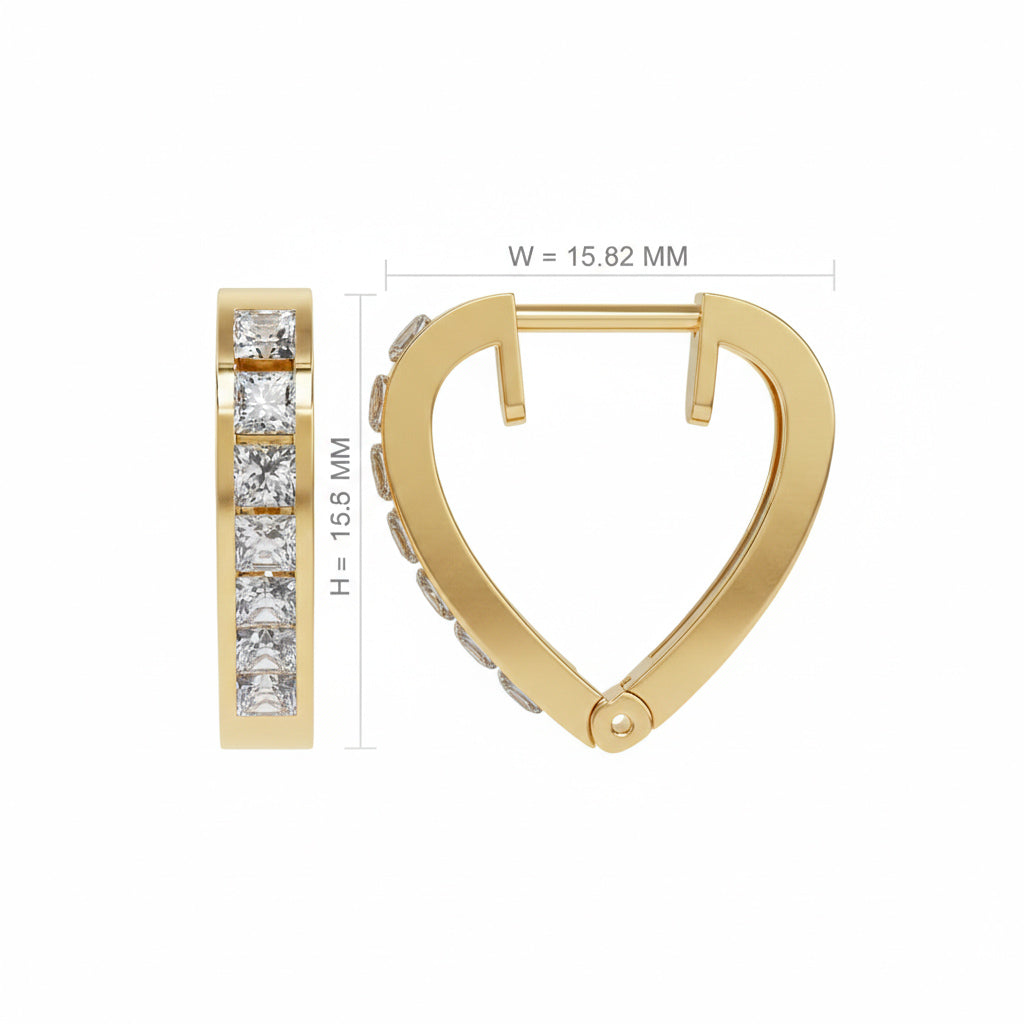 "Aura Bloom" Heart Hoop Earrings