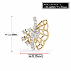 Butterfly Diamond Stud Earrings