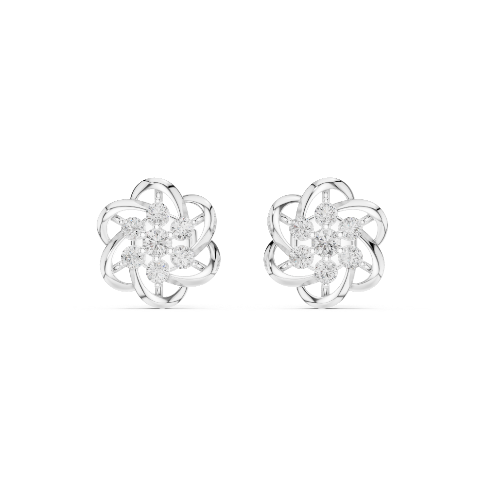 Crown Cluster Earrings