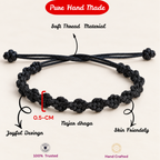 Classic Black Knotted Cord Everyday Bracelet