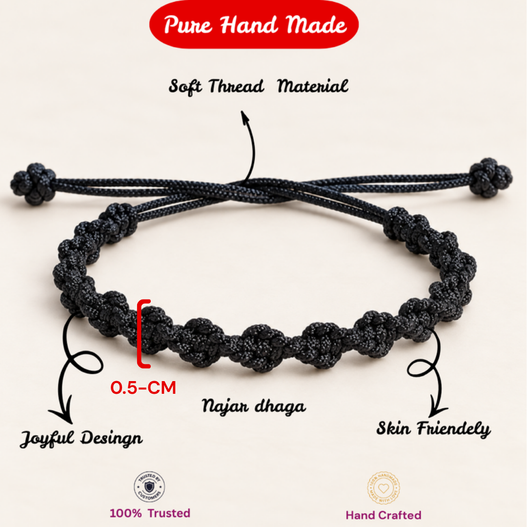 Classic Black Knotted Cord Everyday Bracelet