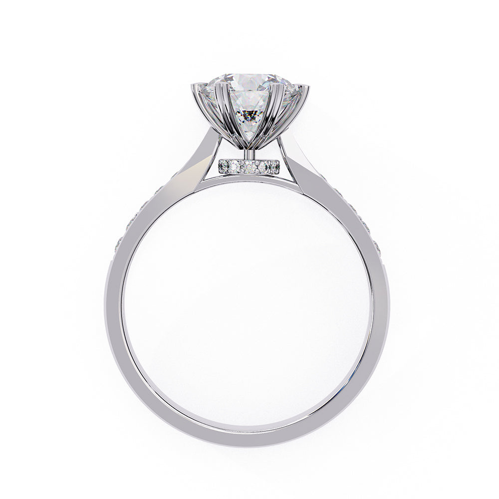 The Heart-Prong Pave Solitaire