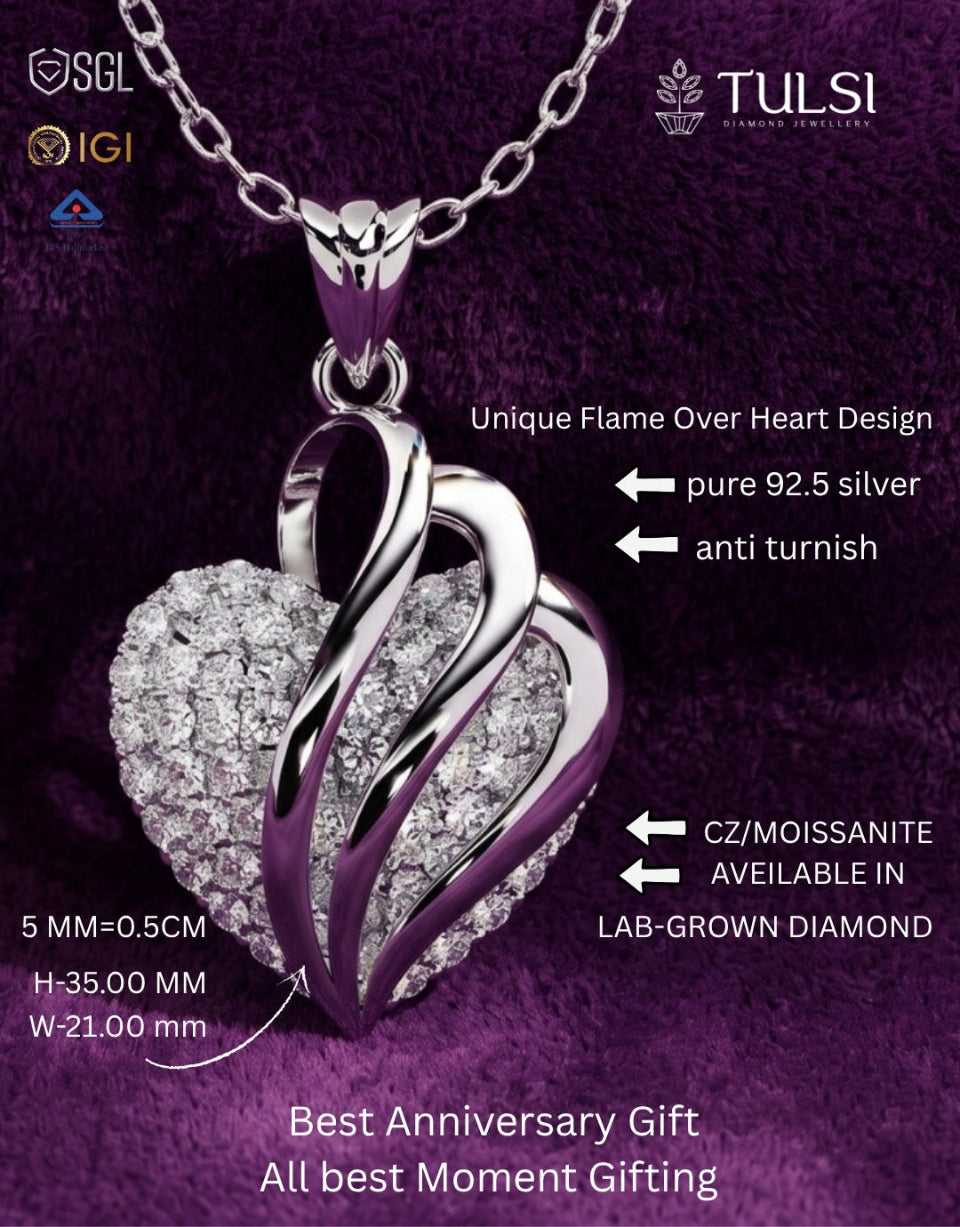 Sofia Flame Heart Pendant