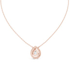 Celena Teardrop Halo Pendant