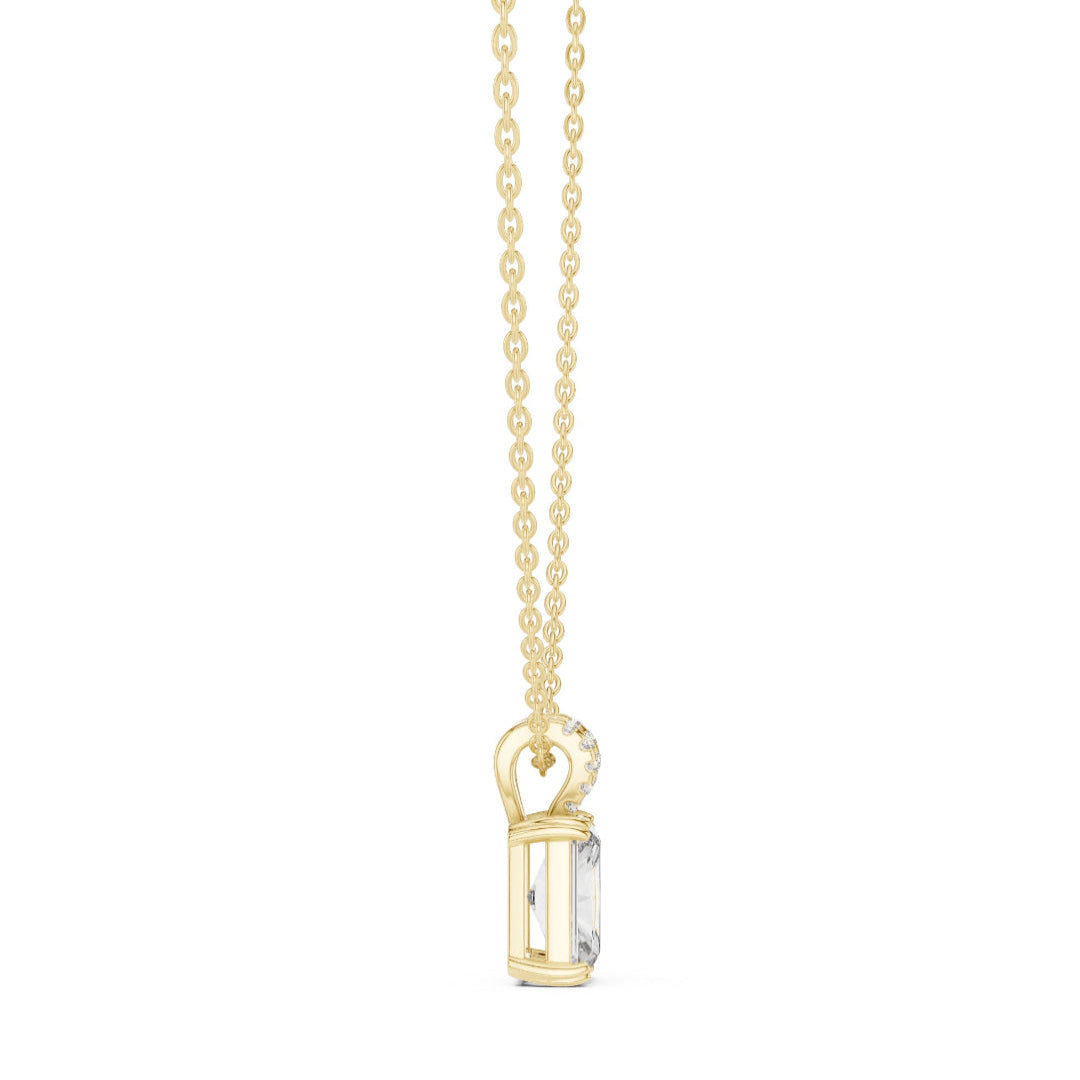 Solitaire Radiant Diamond Pendant