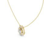 Celena Teardrop Halo Pendant