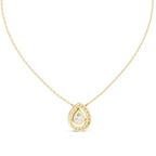 Celena Teardrop Halo Pendant