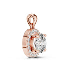 Solitaire Round Spark Halo Pedant