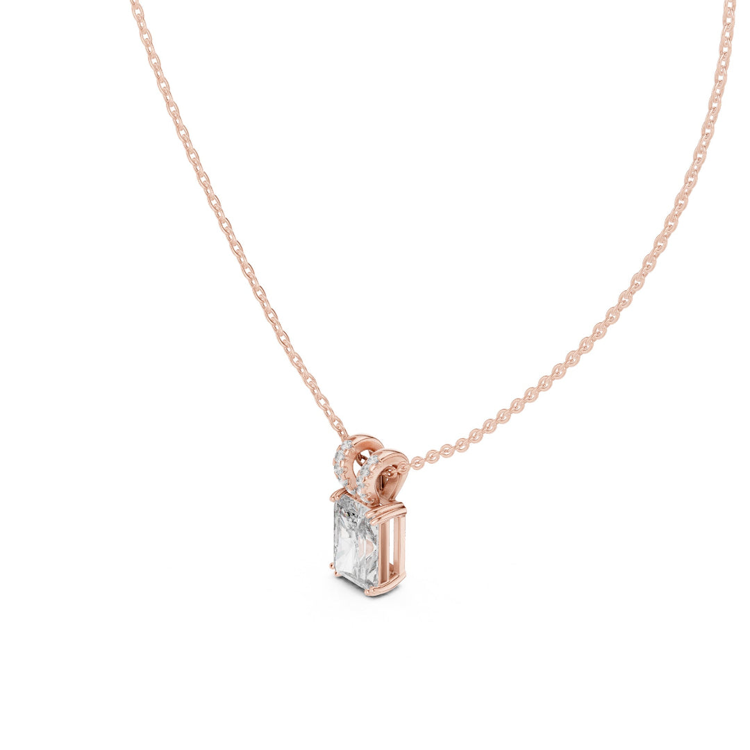 Solitaire Radiant Diamond Pendant